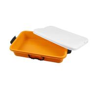 Toyvian Scatola Portaoggetti Con Sabbiera Portatile Vassoio Di Sabbia Con Coperchio Vassoi Di Sabbia Organizzare Copertina Mini Sabbiera Coperta Piccolo All'aperto Giallo Plastica