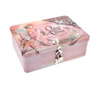 Toyvian Scatola Portaoggetti Rettangolare Grande Capacità con Serratura Vintage e Antiruggine Custodia Multiuso per Gioielli Dolci Foto e Souvenir Regalo