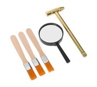Toyvian Scienza Archeologia per Strumenti da in Metallo Martello Pennelli Scalpello e Dingrandimento per Attività Stem e Ruolo Educativo