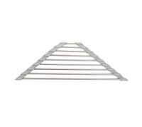 Toyvian Scolapiatti Arrotolabile per Lavello in Acciaio 304 Portaspugna Triangolare Stabile Stendibiancheria Angolare per Cucina Drenaggio Rapido e Salvaspazio