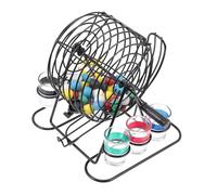 Toyvian Set 1 Gioco Bingo da Tavolo Macchina della Lotteria Compatta e Portatile in Ferro e Plastica per Attività Ricreative e Lotterie