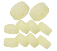 Toyvian Set 10 Anelli Luminosi Per Bacchette Batteria in Silicone Giallo Antiscivolo, Accessori Per Batteristi, Anelli Di Pratica Visibili Al Buio Per Performance Ed Esercizi