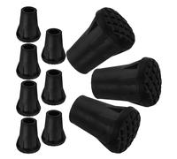 Toyvian Set 10 Punte in Gomma per Bastoni da Trekking Copripunta Antiscivolo Resistenti Accessori per Escursionismo e Passeggiate All’Aperto
