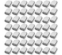 Toyvian Set 100 Pezzi Fibbie per Lacci delle Scarpe in Metallo Fermagli Lisci senza Bordi per Lacci Connettori Pratici per Chi Non Ama Allacciare per Uso Quotidiano e Sportivo