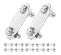 Toyvian Set 12 Pezzi Morsetti di Fissaggio in Metallo per Parafango Bici con Viti e Dadi, Clip di Montaggio per Bici da Città e Mountain Bike, Accessori Ciclismo per Protezione