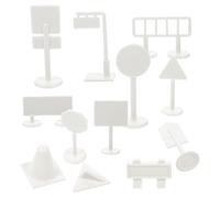 Toyvian Set 2 Giocattoli Segnali Stradali per Modellini Plastica Liscia Semafori Educativi per Apprendimento Norme Sicurezza e Gioco di Ruolo Traffico 36 Pezzi