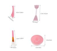 Toyvian Set 3 Pezzi Pennelli in Silicone a Doppia Testa per Maschera Viso Morbidi Kit Strumenti per Miscelare e Applicare Maschere Fai da Te Accessori Compatti per Pulizia e Cura Pelle