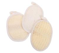 Toyvian Set 3 Pezzi Spugna Naturale la Doccia in Luffa, Sisal e Canapa Cinturino Elastico, Scrubber Corpo Esfoliante Profondo per Pulizia Spa, Accessorio Bagno Ecologico per Uso