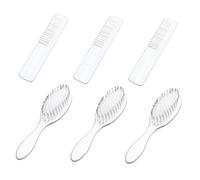 Toyvian Set 3 Spazzole e Pettine per Ragazzo Ragazza, Plastico Bianco, Districa i Grovigli e Massaggia Cuoio Capelluto, per Shower