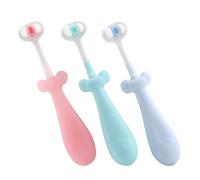 Toyvian Set 3 Spazzolini da Denti Manico Antiscivolo in Pp e Tpe per Setole Morbide Design Carino e Pulizia Manuale per Primi Dentini