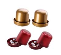 Toyvian Set 4 Tazze Shaker per Dadi in Plastica Spessa Base 20 Dadi da Gioco Piccoli Leggeri per Bar Ktv Feste e Riunioni Familiari Accessori per Giochi da Tavolo