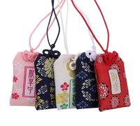 Toyvian Set 5 Pezzi Talismani Giapponesi per Benedizione Borsa della Fortuna in Stile Giapponese Ciondoli Omamori Portafortuna per Protezione e Salute per Zaini Auto e Casa