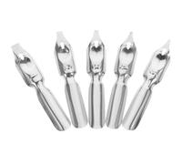 Toyvian Set 5 Punte di Ricambio per Penna a Immersione in Acciaio per Calligrafia, Pennini Resistenti, per Esercizi di Lettering e Uso Quotidiano Artistico