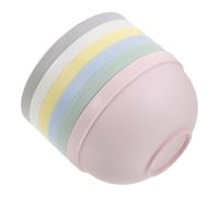Toyvian Set 6 Ciotole Di Plastica Riutilizzabili Per Riso e Zuppa, Colore Neutro, Dimensioni Φ11,3x10,7 Cm, Accessori Da Cucina Multiuso Per Pasti Quotidiani in Famiglia