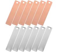 Toyvian Set 6 Coppie Elettrodi in Rame e Zinco Lamine per Esperimenti Batterie di Frutta Materiali Didattici Scientifici per Apprendimento ed Energia Elettrica