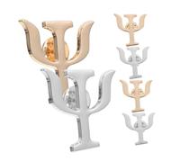 Toyvian Set 6 Spille da Bavero con Simbolo Psi in Lega Dorata e Argentata, Spille Vintage per Esperti di Psicologia e Professionisti Medici, Accessori Decorativi per Donne da Indossare