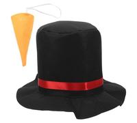 Toyvian Set Costume da Pupazzo di Neve Cosplay Cappello e Naso Riutilizzabili Morbido Accessori per Feste di Natale e Bomboniere Leggero e Resistente per Eventi Natalizi