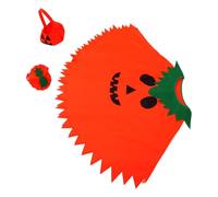 Toyvian Set Costume Zucca per Adulti Mantello Arancione e Cerchietto Cosplay, Accessori Comodi e Versatili per Feste di Halloween e Party Indoor