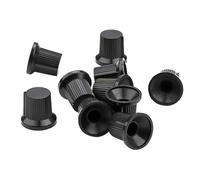 Toyvian Set da 10 Manopole di Controllo del Volume in Plastica Nera per Apparecchiature Audio Manopole del Potenziometro per Amplificatori e Dispositivi Audio