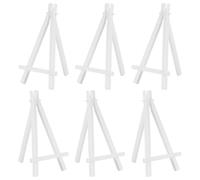Toyvian Set da 10 Piccoli Cavalletti Espositivi da Tavolo in Plastica Bianca, Supporto per Quadri, Stand D’Arte Multiuso per Esposizione di Mini Tele, Foto e Oggetti Decorativi in Casa,