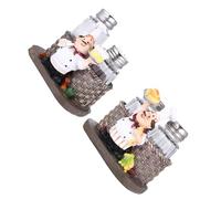 Toyvian Set da 2 Contenitori per Spezie in Resina Decorazione Chef per Cucina, Design Elegante e Funzionale, come Regalo la Casa e Compleanno