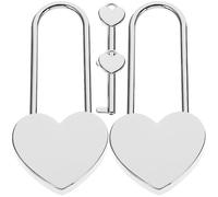 Toyvian Set da 2 Lucchetti Chiave a Forma di Cuore, Piccoli Lucchetti per Valigia e Diario, Serrature per Bagagli da Viaggio, Portagioie e Armadietto, Design Elegante e Sicurezza