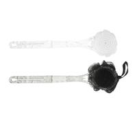 Toyvian Set da 2 Spazzole per la Doccia Luffa Esfoliante Manico lungo Ergonomico Lavaschiena da Bagno Unisex per Pulizia Profonda e Rinnovamento della Pelle Design Crepe Screpolate