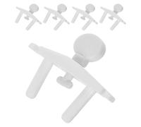 Toyvian Set da 5 Coperture di Sicurezza per Prese Elettriche, Plastica Riutilizzabile Bianca Design Discreto, Facile da Installare la Casa e Asili