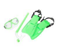 Toyvian Set da Snorkeling Tre Pezzi Maschera Grande, Boccaglio Facile da Respirare e Pinne Leggere in Pvc, Adatto per Immersioni e Attività Acquatiche