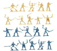 Toyvian Set di 100 mini giocattoli da pirata, soldati medievali, in plastica, da uomo, con soldati, statuette da pirata, giocattoli in plastica, scheletro