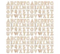 Toyvian Set di 416 alfabeti in legno fai da te da 0,59 pollici, blocchi di lettere in legno rustico per artigianato, decorazioni per la casa, lettere in legno grezzo per pittura e progetti creativi