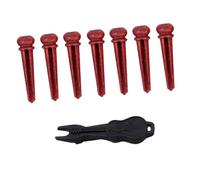 Toyvian Set Di Piroli Per Chitarra Acustica Chiodi Per Corde 6 Pezzi Stile Senza Guscio 1 Pezzo Estrattore Nero