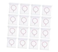 Toyvian Set Religioso con 20 Braccialetti con Croce in Plastica con Sacchetti in Organza per Cresima e Comunione, Comfort Spirituale e Ricordo Significativo
