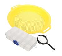 Toyvian Setaccio per Oro Portatile Utensile per in Leggera per Ricerca Mineraria Padella per Setacciatura con Lisce e Funzioni