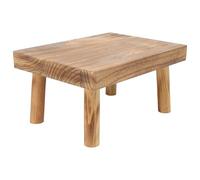 Toyvian Sgabello Porta Piante in Legno Marrone, Supporto a Forma di Cubo per Fioriera e Vaso, per Giardino e Casa, Stile Minimalista Rustico