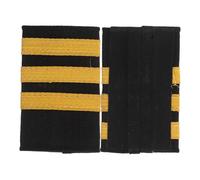 Toyvian Spalline Pilota Aereo in Nastro di Seta Indiano Morbido con Tre Strisce Dorate Accessori Uniforme per Costume Pilota e Hostess per Regali e Feste Cosplay