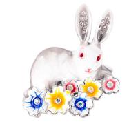 Toyvian Spilla a Forma di Coniglio Pasquale in Lega, Spilla da Bavero a Tema Animale per Donna, Ornamento Decorativo per Vestiti, Borse e Cappelli, Regalo per Feste e Occasioni Speciali