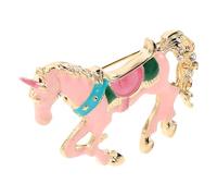 Toyvian Spilla Cavallo Zodiacale con Cristalli e Smalto Spilla Decorativa Animale per Capodanno Cinese Accessorio Elegante per Abbigliamento Cappelli e Borse