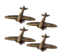 Toyvian Spilla da Bavero a Forma di Aereo 4 Pezzi in Lega Leggera Design Elegante e Vintage per Riunioni Casual e Business, Accessorio Versatile per Piloti e Assistenti di Cabina