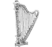 Toyvian Spilla da Donna a Forma di Arpa Strass, Spilla di Metallo Chic per Abiti e Zaini, Accessorio Elegante per Outfit Quotidiani e Regali Significativi