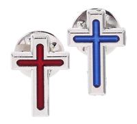 Toyvian Spille a Croce da Uomo 2 Pezzi in Metallo Resistente per Comunione e Battesimo Accessorio Religioso per Abiti e Cerimonie