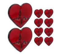 Toyvian Spille a Forma di Cuore Rosso 10 Pezzi in Lega di Zinco Design Semplice ed Elegante per Infermieri e Accessori da Indossare nella Vita Quotidiana