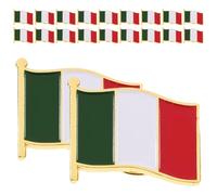 Toyvian Spille Metalliche Italia 20 Pezzi in Ferro Bandiera Italiana, Multiuso e Decorative, per Bouquet e Camicie, Stile Elegante e Delicato