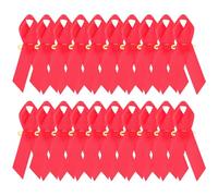 Toyvian Spille Nastro Rosso Semplici da Indossare 50 Pezzi in Poliestere Design Delicato e Aspetto Distintivo per Raccolta Fondi per Promuovere la Consapevolezza Dell'hiv