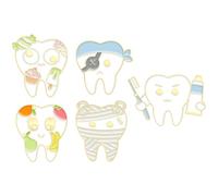 Toyvian Spille Smaltate Denti e Dentifricio 5 Pezzi in Lega Colorata per Decorare Abbigliamento e Cappelli Idee Regalo per Bambini e Occasioni Speciali