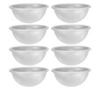 Toyvian Stampo a Mezza Sfera in Lega di Alluminio 8 Pezzi, Teglia Antiaderente per Dolci Fai da Te e Bombe da Bagno, Dimensioni Medie 5.8x2.8 Cm, per Cucina Creativa e Artigianato