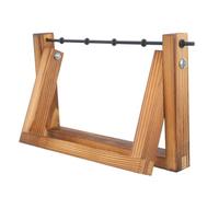 Toyvian Stazione di Propagazione Piante in Legno Marrone con Supporto Solido per 2 Vasi, Design da Tavolo Elegante e Facile Manutenzione per Fiori e Piante da Interno in Soggiorno