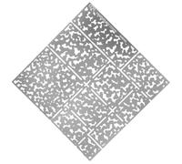 Toyvian Stencil Mimetico Decorativo in Acciaio Inossidabile Argento, Riutilizzabile e Resistente per Progetti DIY su Legno e Tessuto