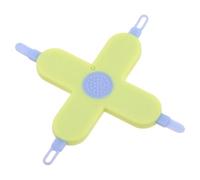 Toyvian Strumento 4 in 1 la Pulizia Naso, Orecchie e Unghie Design a Croce Sicuro Accessorio Igiene Sollievo Congestione Nasale in Plastica Gialla Cura Quotidiana