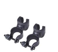 Toyvian Supporto LED per Bicicletta 2 Pezzi Nero Morsetto Regolabile a 360 Gradi in Plastica Dura e Gomma per Torcia su Manubrio Bici da Strada